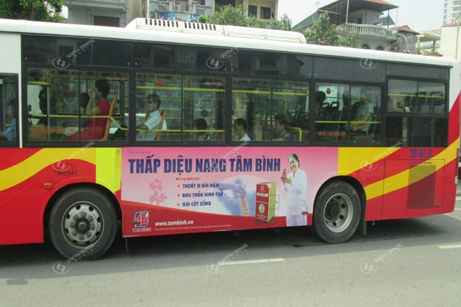 Quảng cáo trên xe buýt Hà Tây - Dược phẩm Tâm Bình