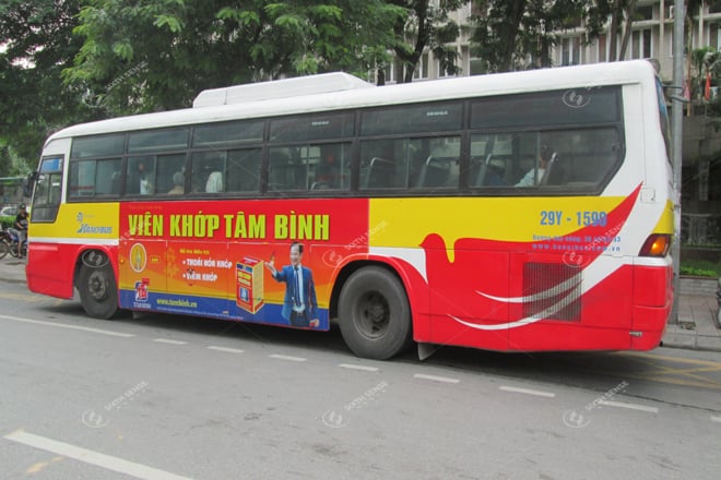 Quảng cáo trên xe buýt Hà Tây - Dược phẩm Tâm Bình