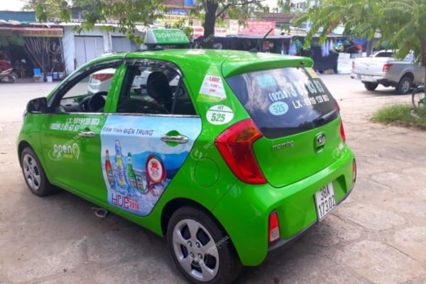 Quảng cáo trên hệ thống 700 đầu xe taxi Open99 tại Nghệ An- Hà Tĩnh