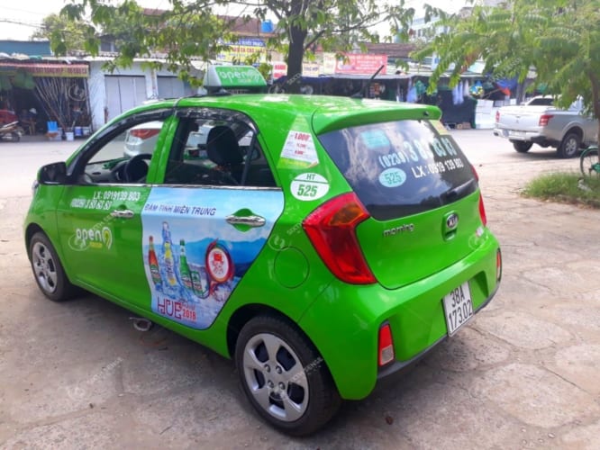 Quảng cáo trên hệ thống 700 đầu xe taxi Open99 tại Nghệ An- Hà Tĩnh