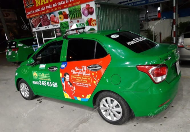 Quảng cáo trên xe taxi Mai Linh chuyên nghiệp tại Cần Thơ