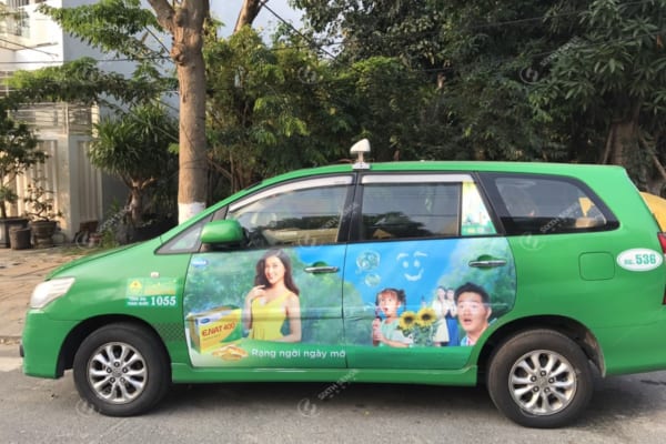 Quảng cáo trên taxi 2019 - Mega We Care