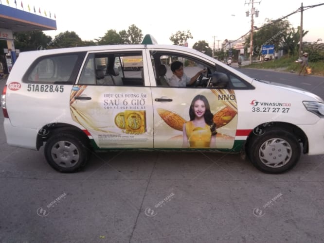 Quảng cáo trên taxi 2019 - Mega We Care