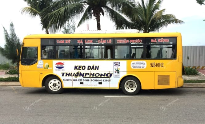 Keo dán 502 Thuận Phong quảng cáo trên xe bus toàn quốc