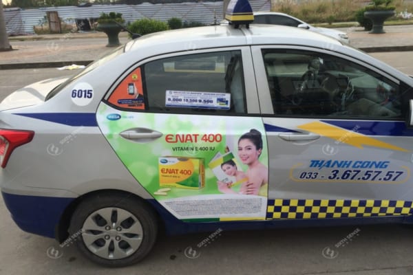 Quảng cáo trên xe taxi Thành Công tại tỉnh Quảng Ninh