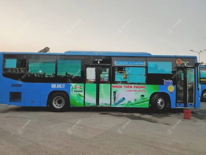 Quảng cáo trên xe bus Trung - Nam bộ | Nhựa Tiền Phong
