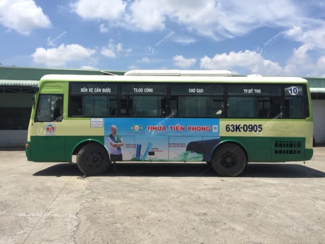 Quảng cáo trên xe bus Trung - Nam bộ | Nhựa Tiền Phong