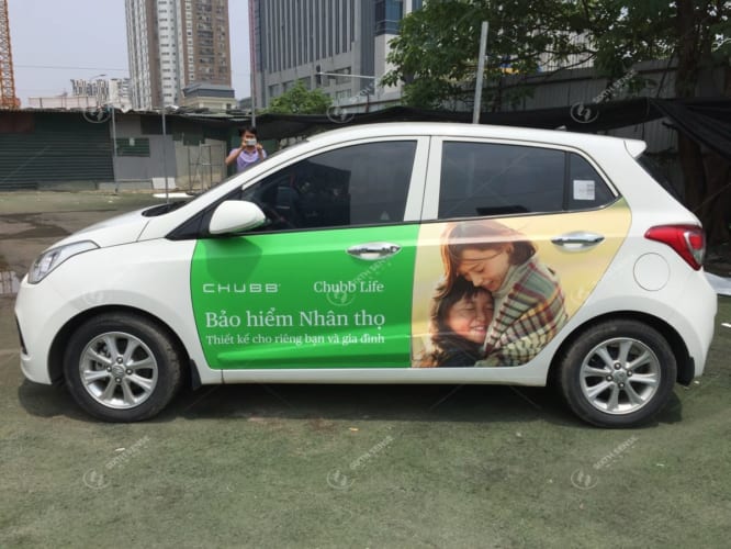 Bảo hiểm Nhân thọ Chubb Life quảng cáo trên ô tô Hà Nội - TPHCM