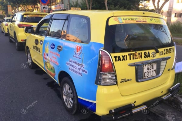 Quảng cáo trên taxi Tiên Sa tại Đà Nẵng - Dầu gạo Simply