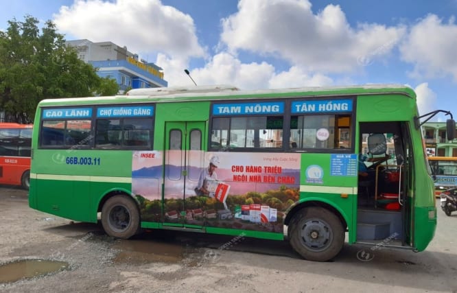 Quảng cáo trên xe bus tại Đồng Tháp