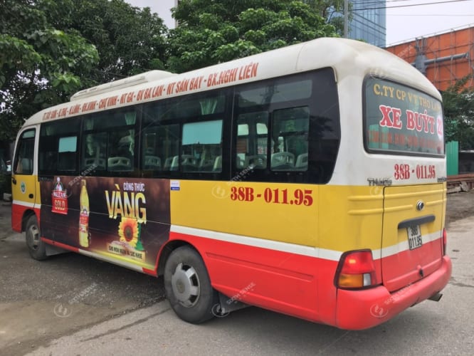 quảng cáo trên xe buýt tại Hà Tĩnh