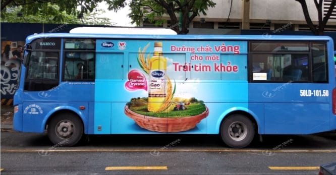 Quảng cáo tràn kính xe bus tại TPHCM