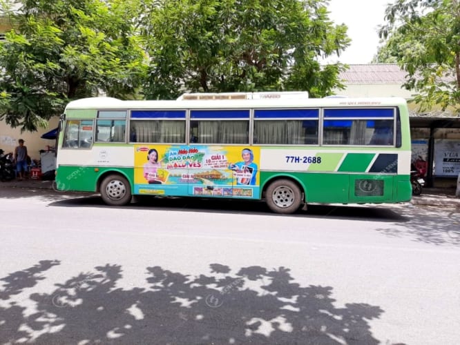 quảng cáo trên xe bus tại Quy Nhơn