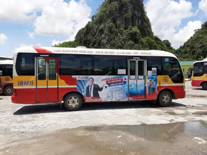 quảng cáo trên xe bus tại Quảng Ninh