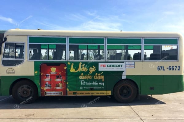 quảng cáo trên xe buýt tại an giang