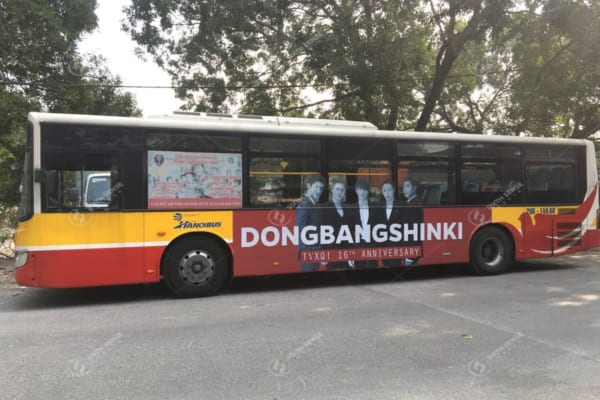 Quảng cáo tràn kính xe bus Hà Nội