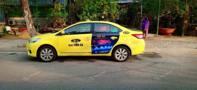 Khám phá về hình thức quảng cáo trên taxi ở Quảng Nam