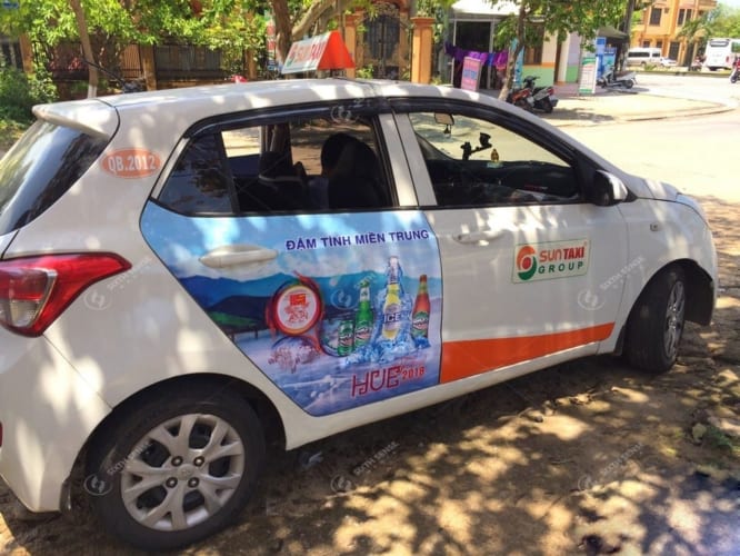 quảng cáo xe taxi bình định