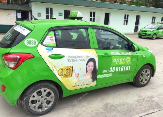 quảng cáo xe taxi Thái Nguyên