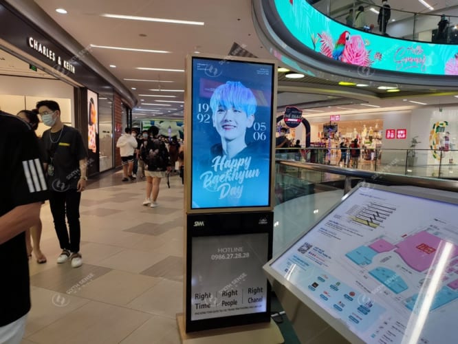 Dự án quảng cáo trên màn hình led mừng sinh nhật Baekhyun (EXO) tại Vạn Hạnh Mall