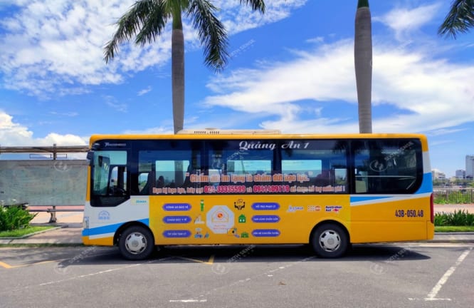 Quảng cáo xe bus Đà Nẵng tuyên truyền chấm dứt bạo lực của CSAGA