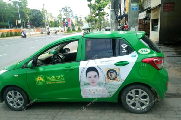 quảng cáo trên taxi ở sóc trăng