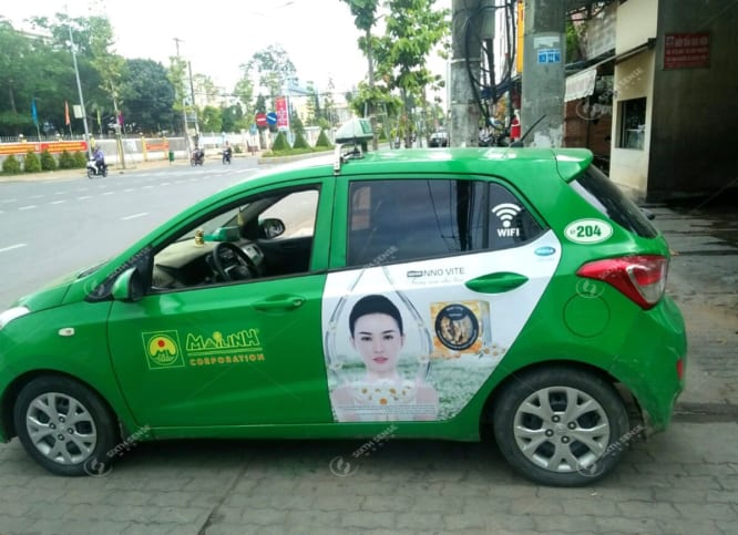 quảng cáo trên taxi ở sóc trăng