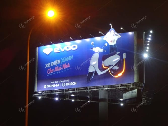 Billboard quảng cáo 3D ấn tượng cho Xe máy điện EVGO