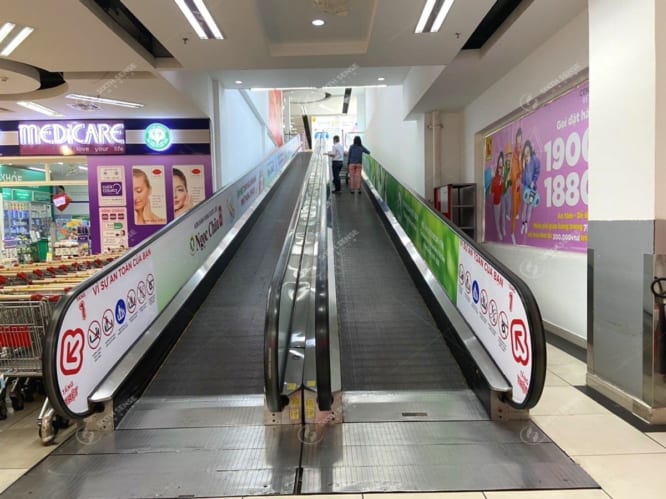 Quảng cáo thang cuốn trong siêu thị, TTTM cho Dược phẩm Hoa Linh