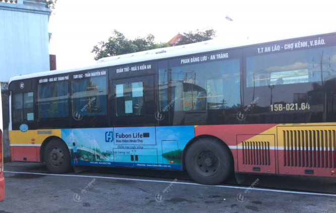 Quảng cáo xe bus cho Bảo hiểm Fubon Life