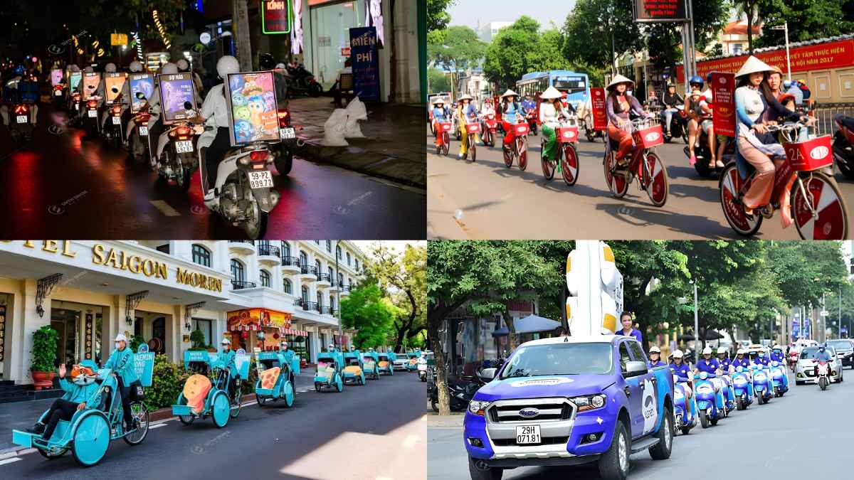 Các Hình Thức Quảng Cáo Ngoài Trời (OOH) Phổ Biến Hiện Nay 7 Roadshow và quảng cáo hoạt náo tạo tương tác trực tiếp, giúp thương hiệu tăng chú ý và lan tỏa chiến dịch